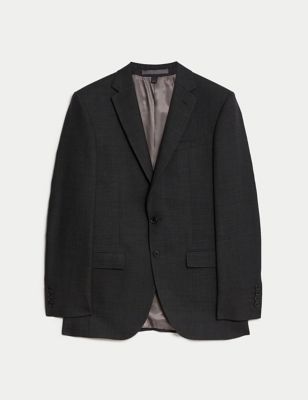 Slim Fit Pure Wool Textured Suit Jacket Image 2 of 7