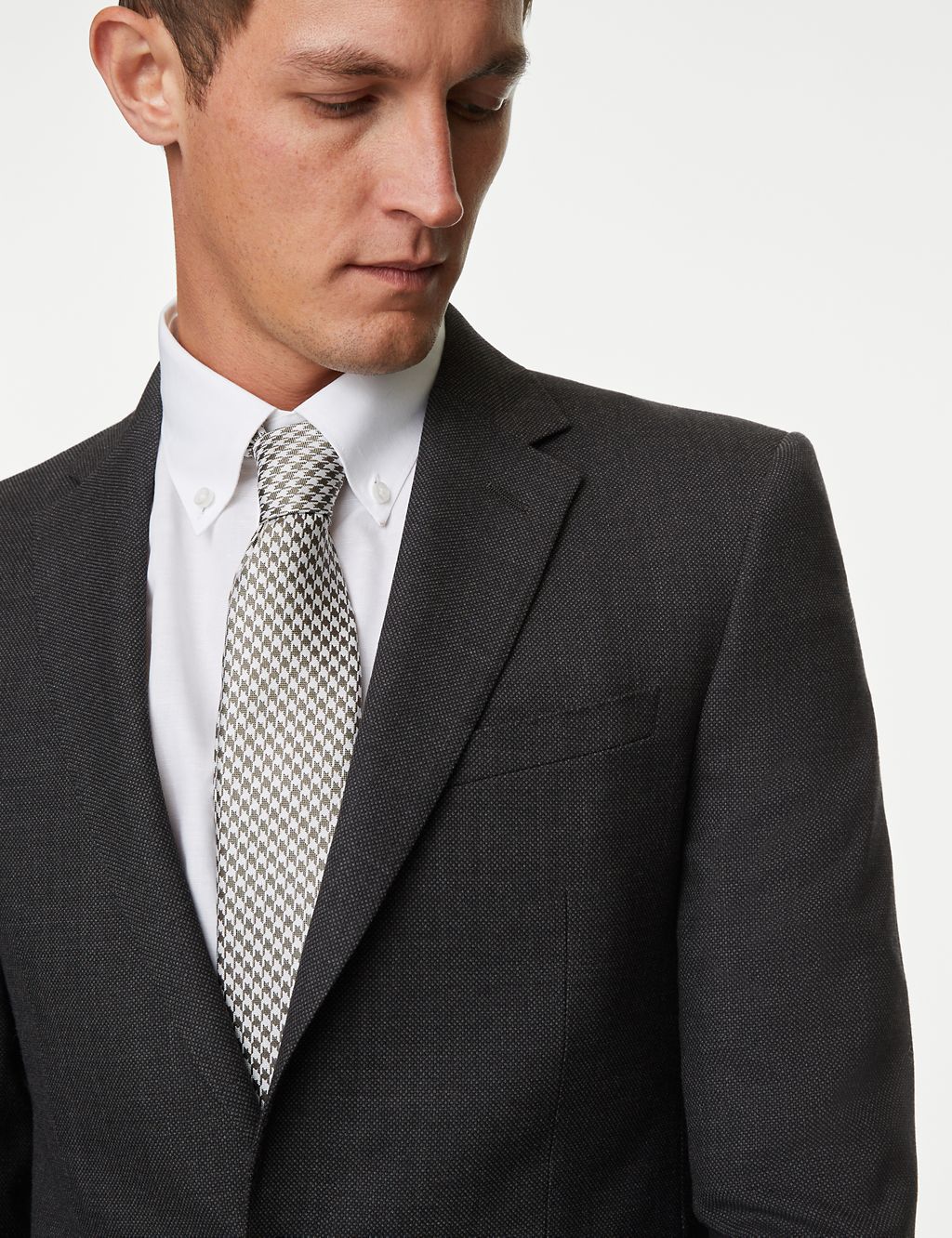 Slim Fit Pure Wool Textured Suit Jacket 3 of 7