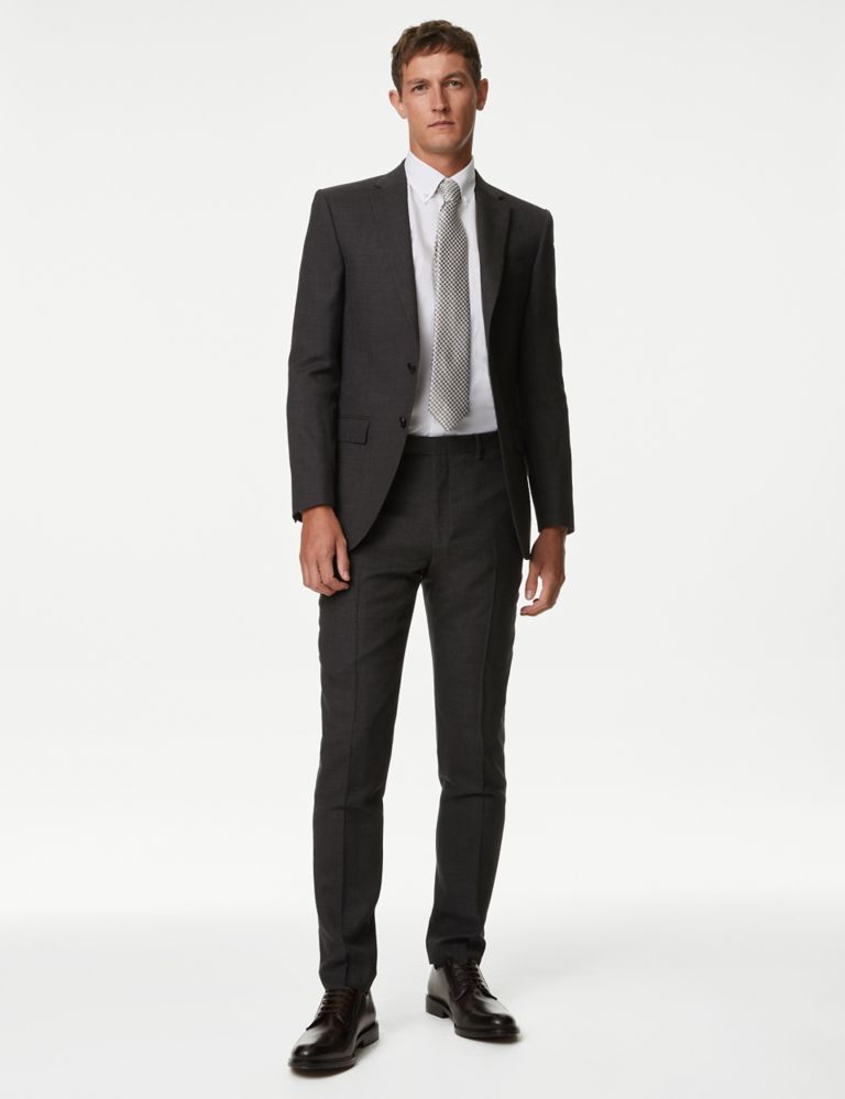 Slim Fit Pure Wool Textured Suit Jacket 3 of 7