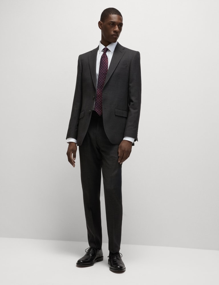 Slim Fit Pure Wool Textured Suit Jacket 5 of 7