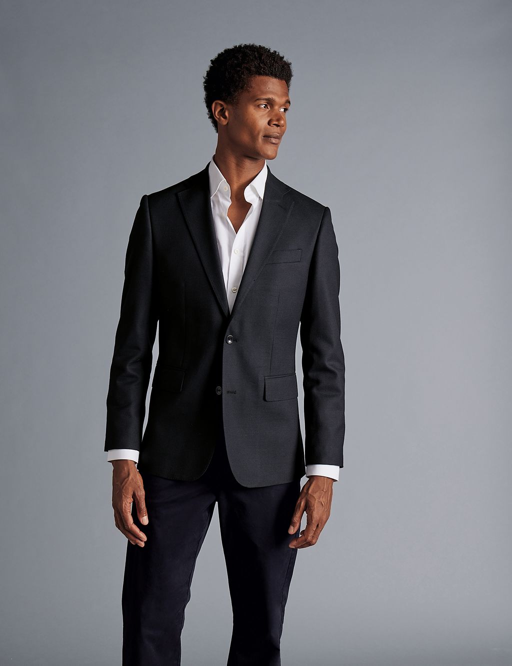 Slim Fit Pure Wool Textured Suit Jacket 3 of 5