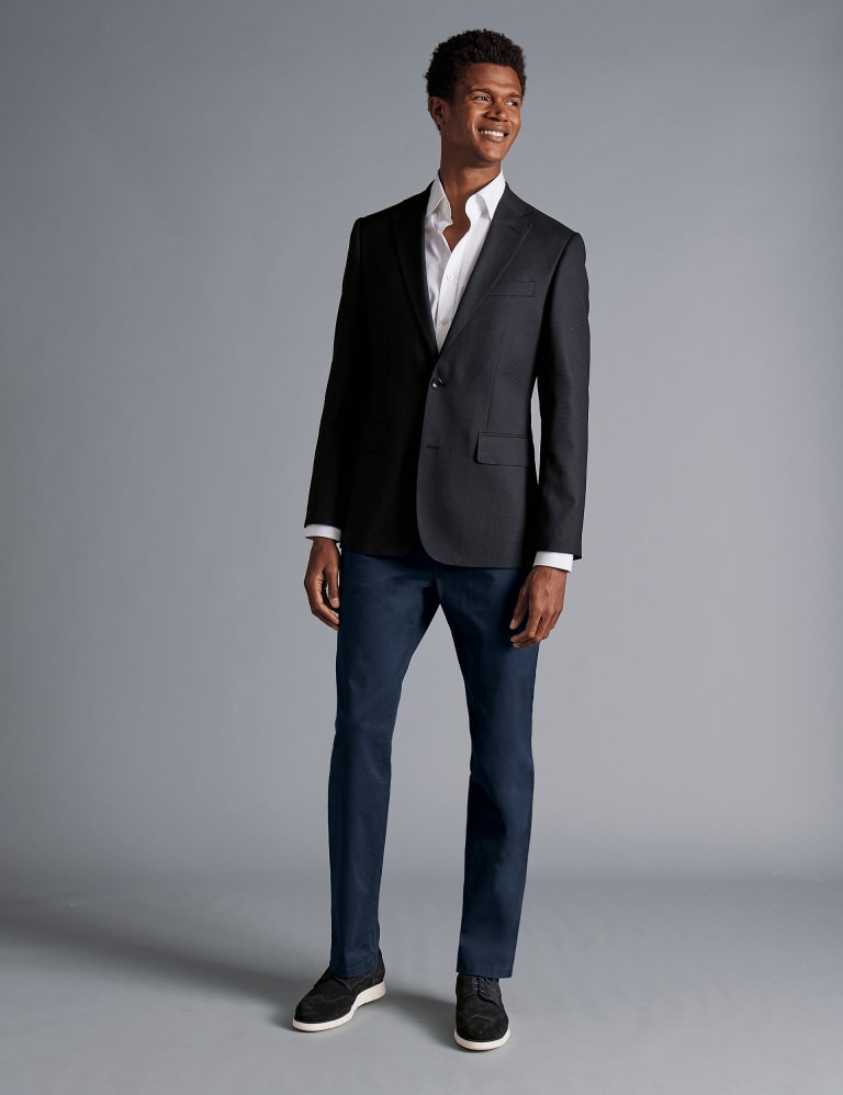 Slim Fit Pure Wool Textured Suit Jacket 2 of 5