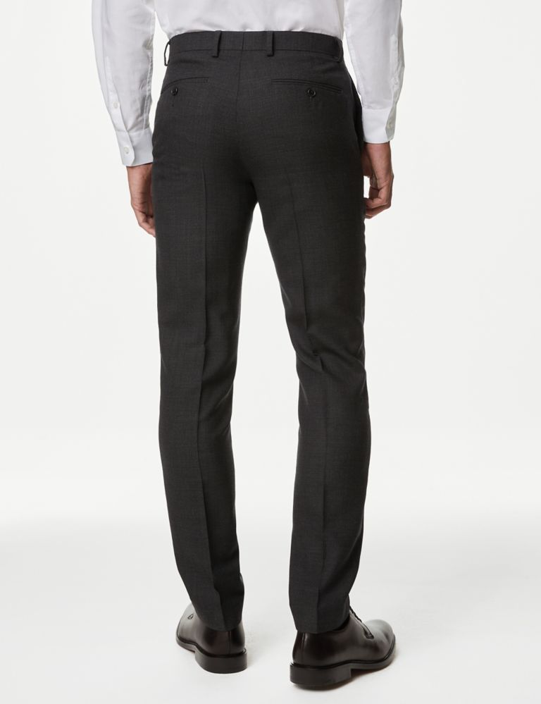 Slim Fit Pure Wool Textured Suit Trousers 5 of 7
