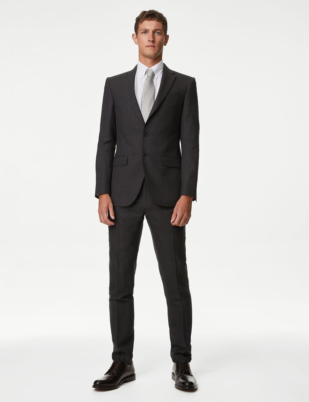Slim Fit Pure Wool Textured Suit Trousers 4 of 7