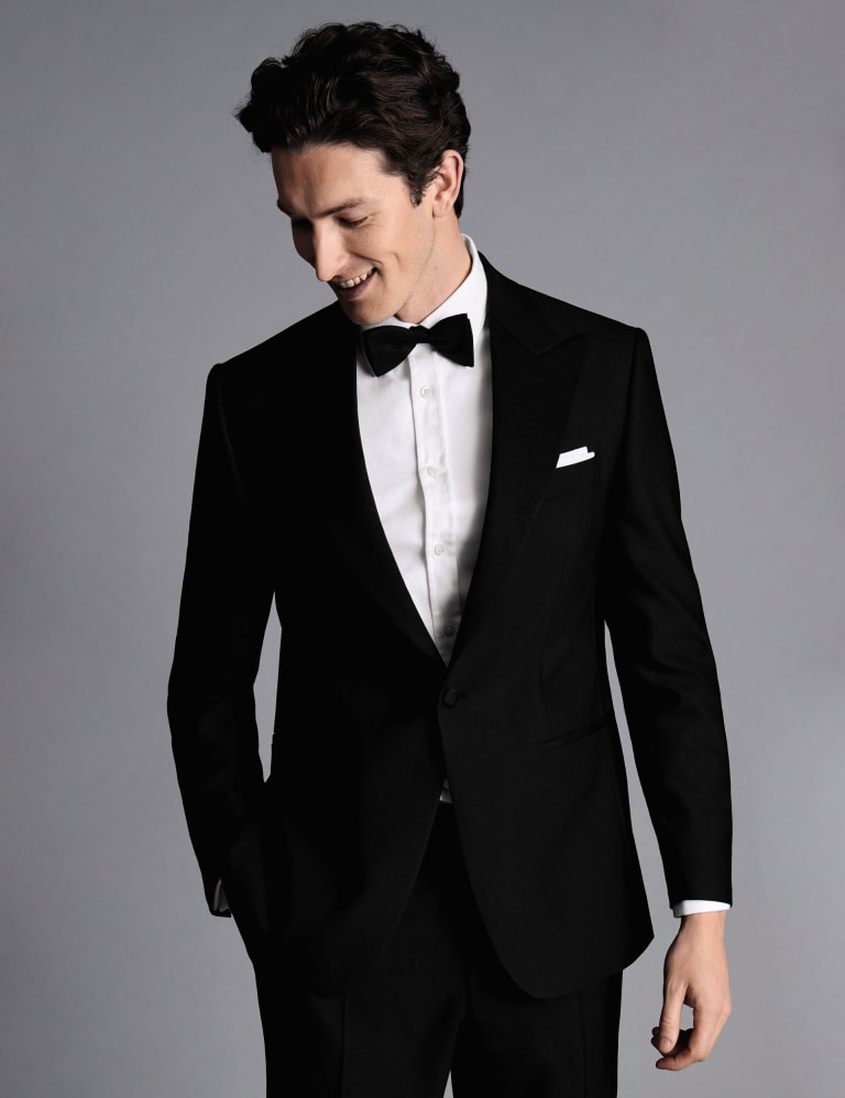 Slim Fit Pure Wool Tuxedo Jacket 1 of 5