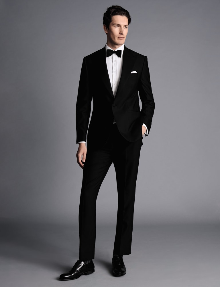 Slim Fit Pure Wool Tuxedo Jacket 2 of 5