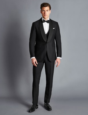 Slim Fit Pure Wool Tuxedo Suit M S
