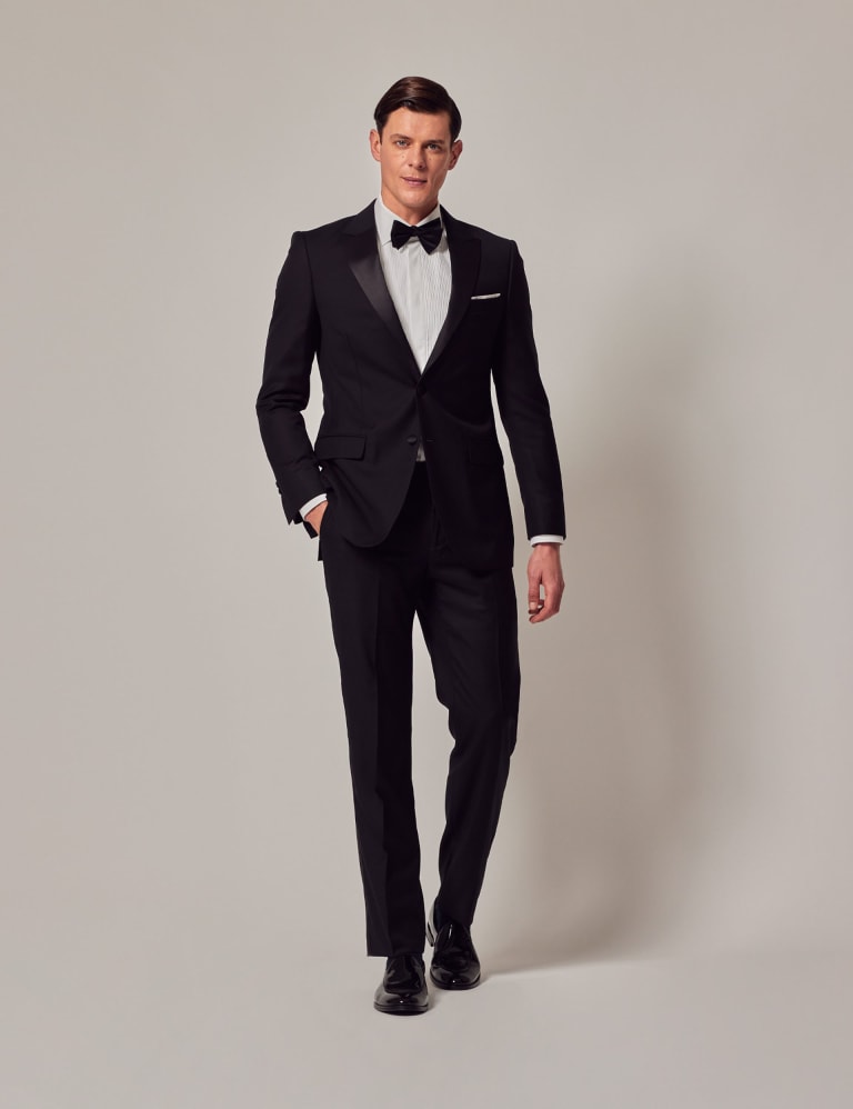 Slim Fit Pure Wool Tuxedo Jacket 2 of 8