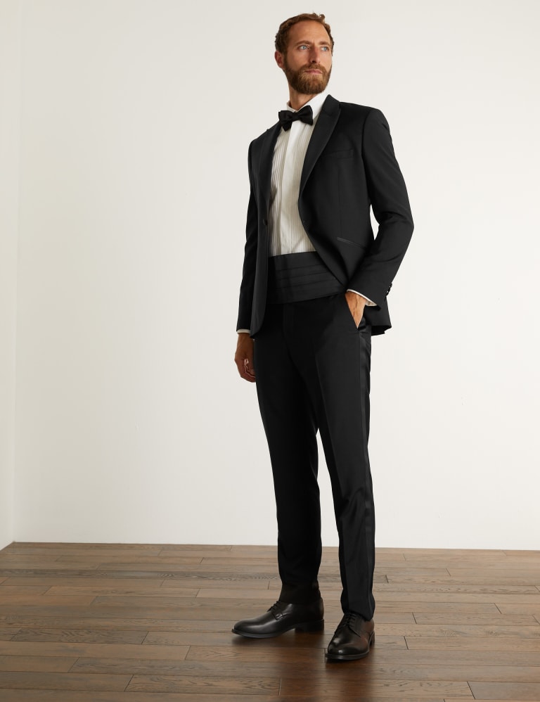 Slim Fit Pure Wool Tuxedo Trousers | JAEGER | Mu0026S