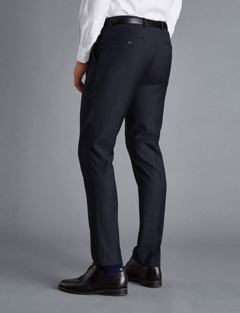 Slim Fit Pure Wool Twill Suit Trousers 3 of 3