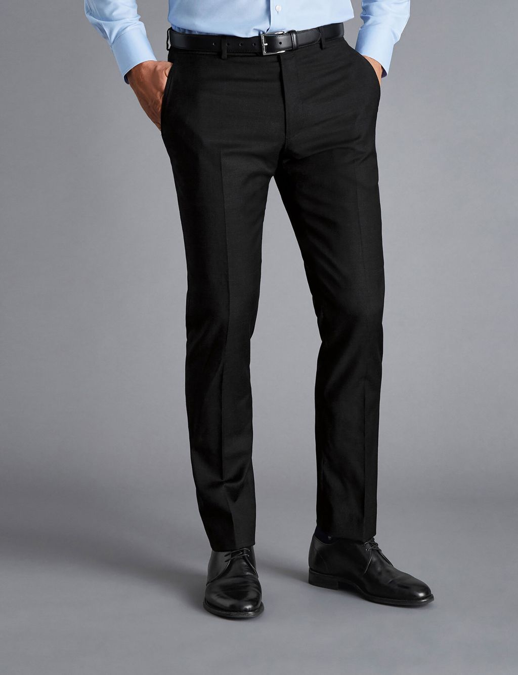 Slim Fit Pure Wool Twill Suit Trousers 1 of 3