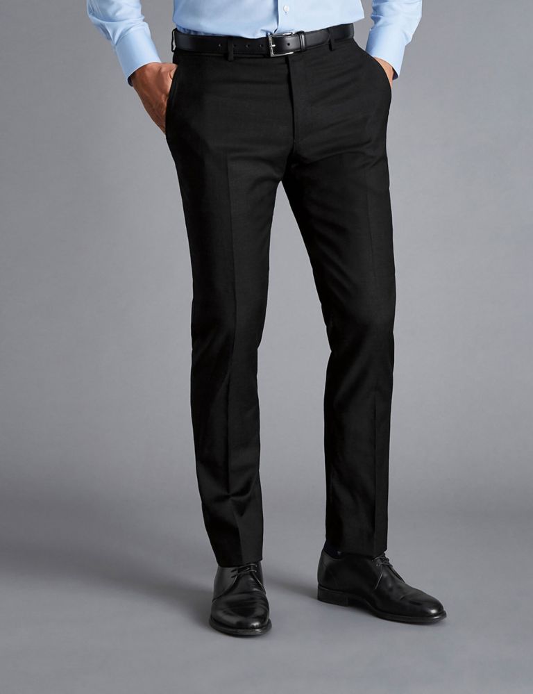 Slim Fit Pure Wool Twill Suit Trousers 2 of 3