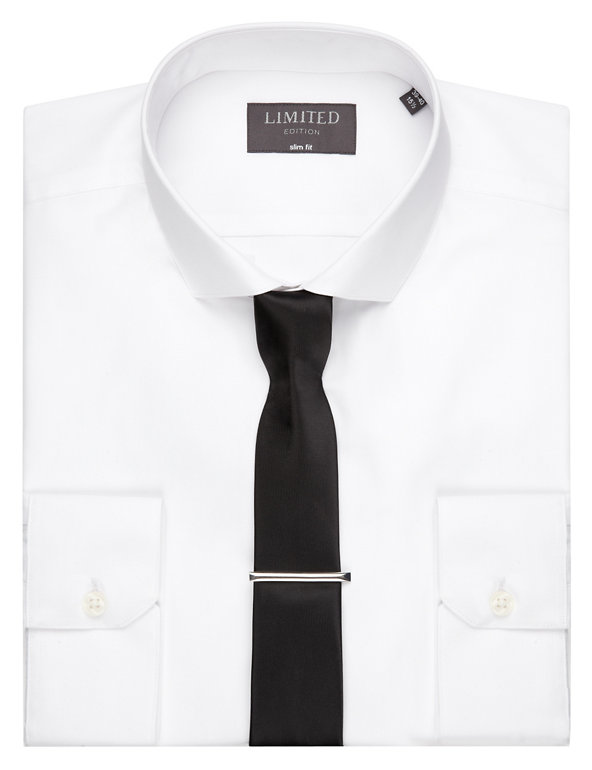 Slim Fit Shirt with Tie Image 1 of 1
