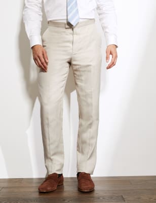 Jaeger white linen on sale trousers