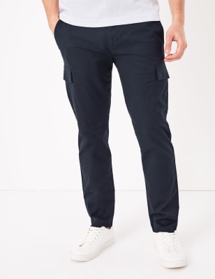 slim fit utility trousers
