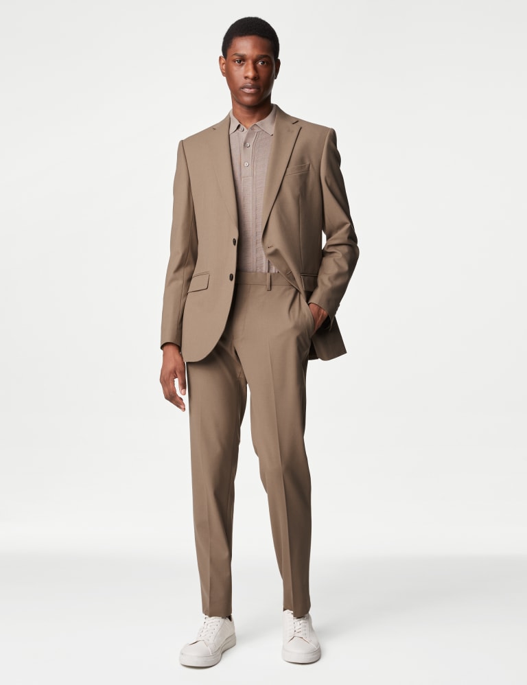 Mens slim fit stretch suits discount