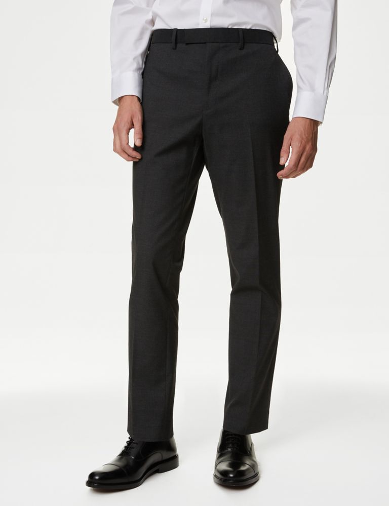 Slim Fit Stretch Suit Trousers 1 of 8