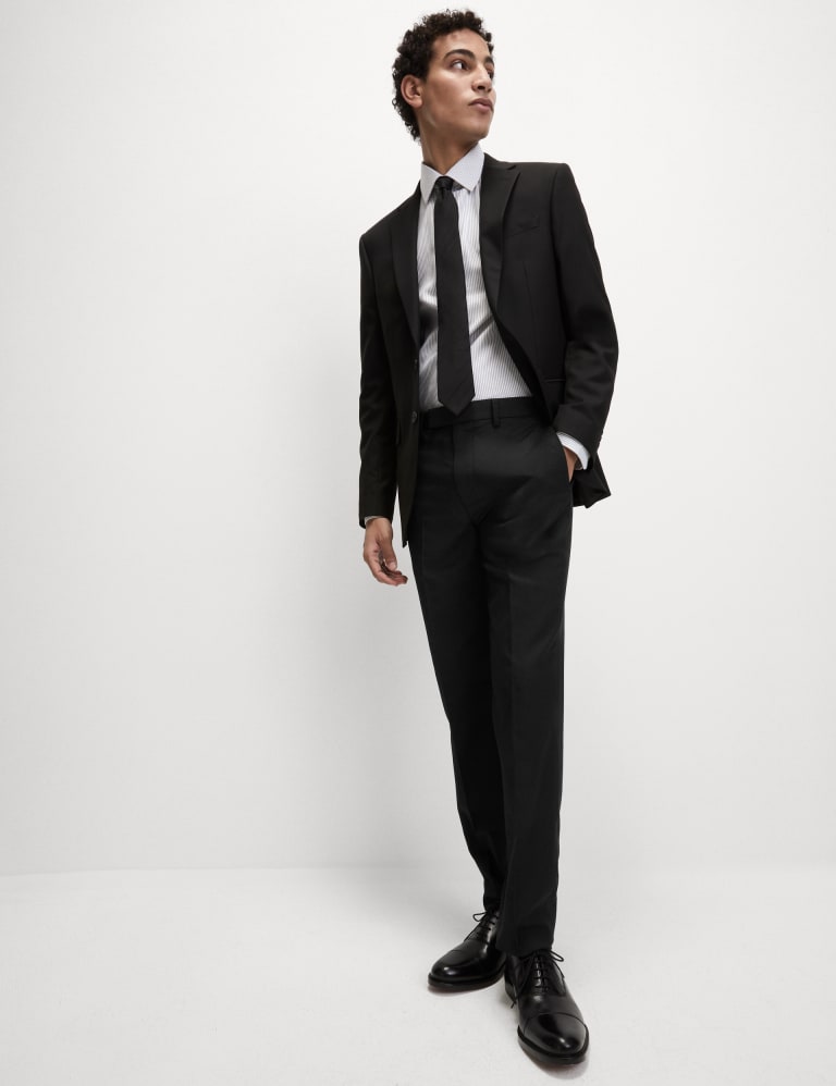 Men's Black Formal Trousers, Slim & Regular Fit