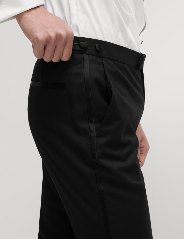 Slim Fit Stretch Tuxedo Trousers M S Collection M S