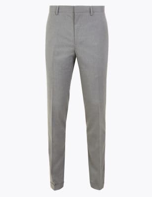 black slim leg tailored trousers