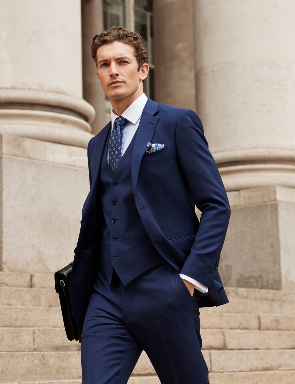 Slim Fit Super 120s Wool Suit Jacket Hawes Curtis M S
