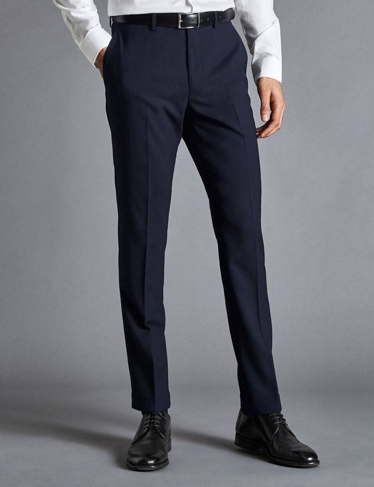 Slim Fit Super 120s Wool Suit Trousers 1 of 2