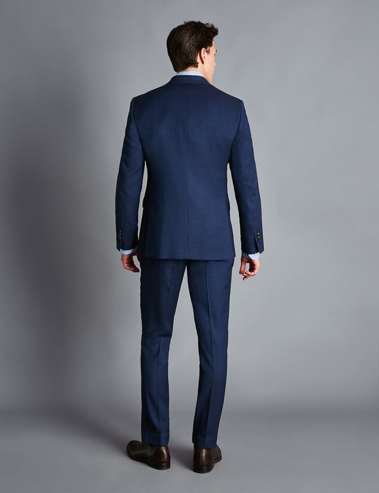 Slim Fit Super 120s Wool Textured Suit Jacket 3 of 5