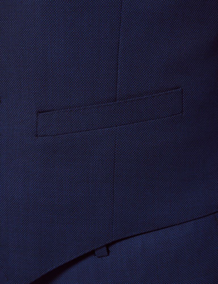 Slim Fit Super 120s Wool Textured Waistcoat 5 of 6