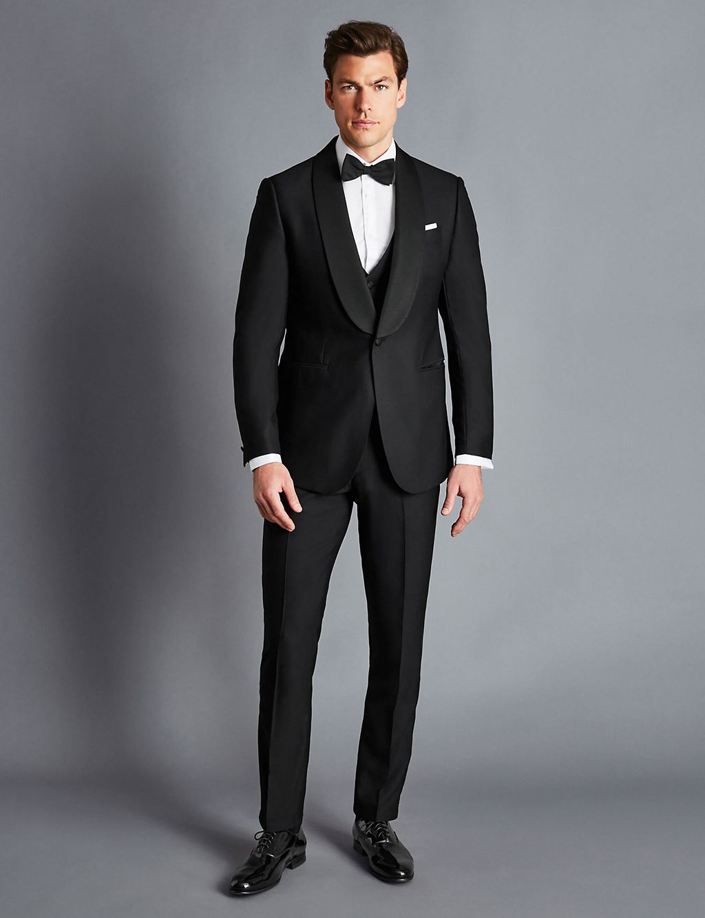Slim Fit Super 120s Wool Tuxedo Trousers | Charles Tyrwhitt | M&S