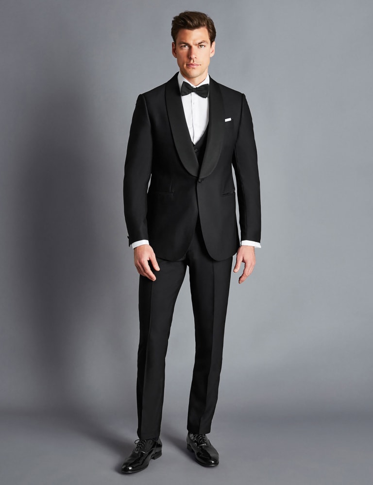 Pure wool tuxedo blazer