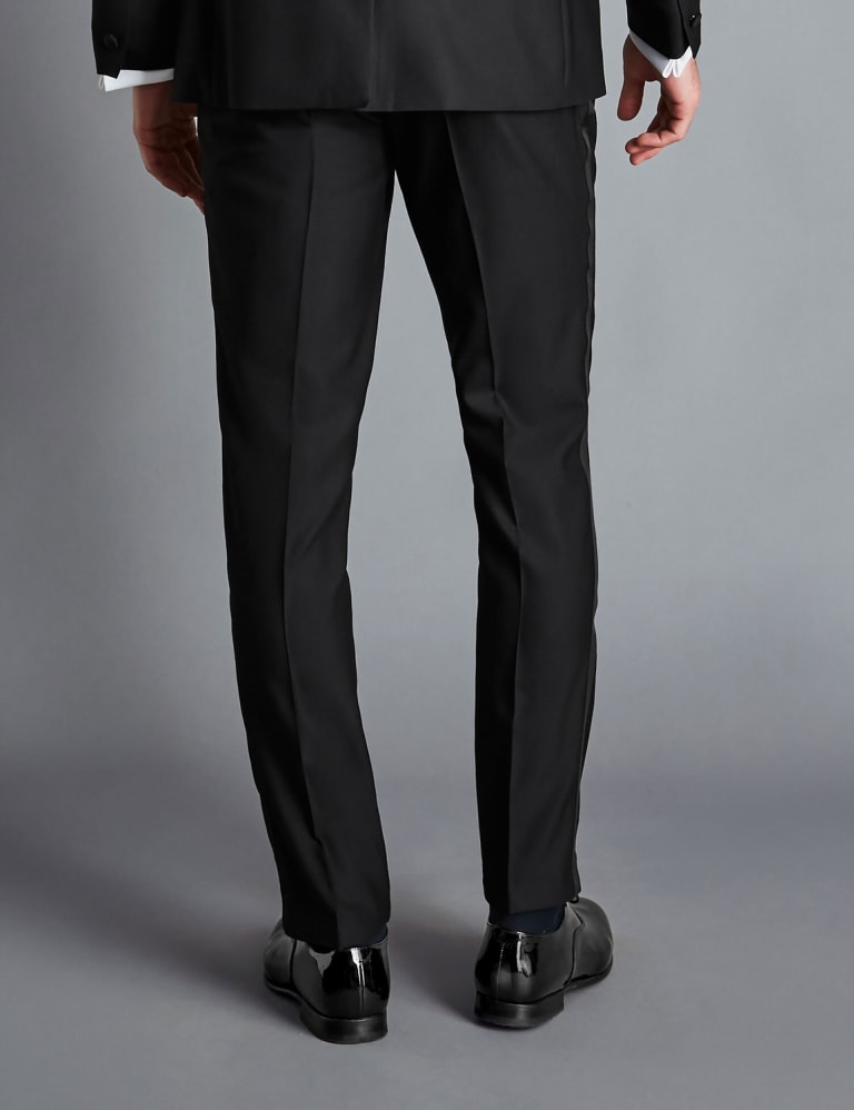 Slim Fit Super 120s Wool Tuxedo Trousers Charles Tyrwhitt M S