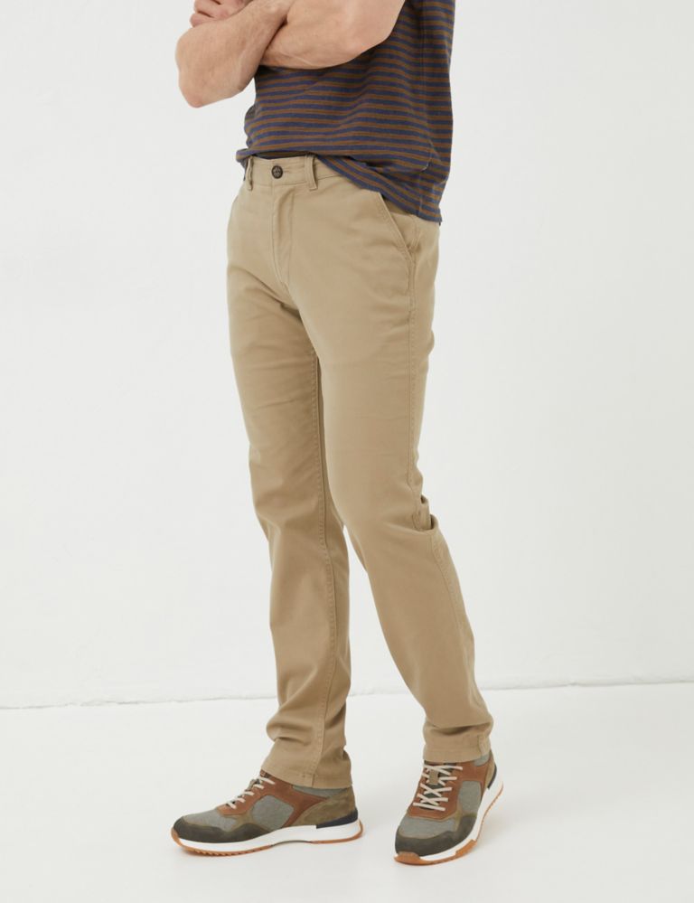 Slim Fit Textured Chinos 3 of 6