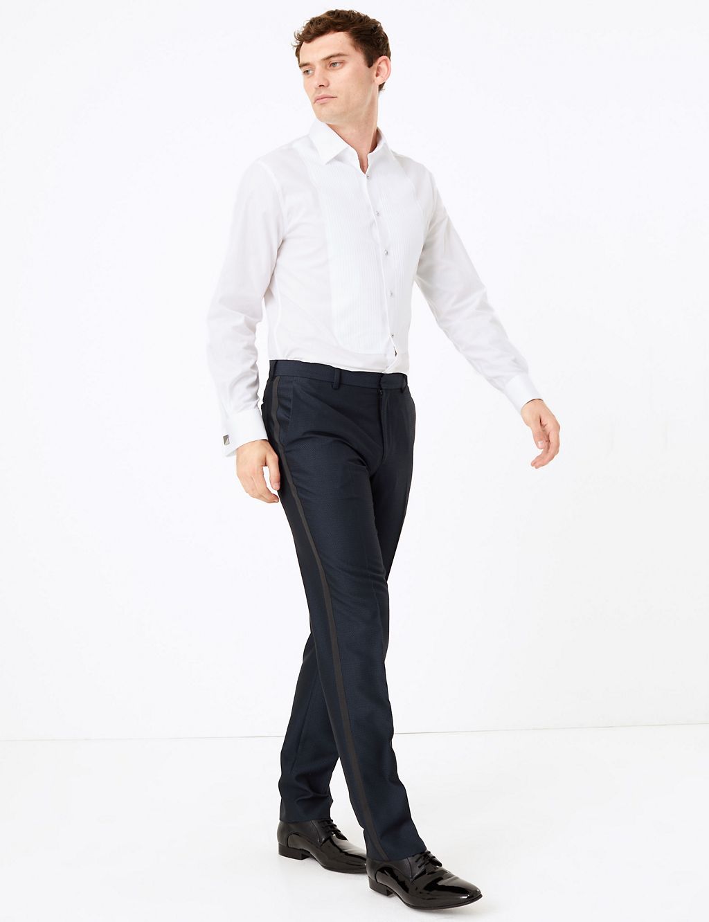 Slim Fit Textured Jacquard Trousers 3 of 4