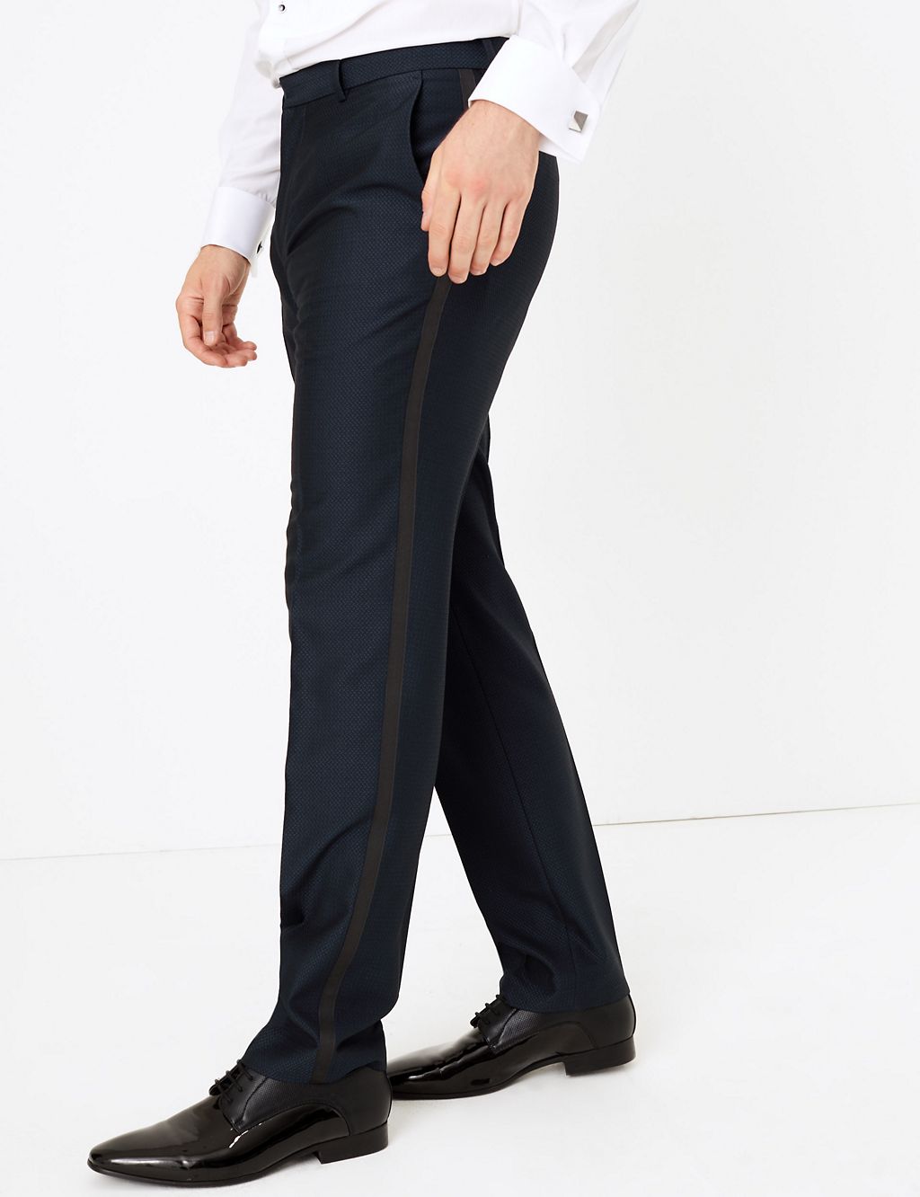 Slim Fit Textured Jacquard Trousers 2 of 4