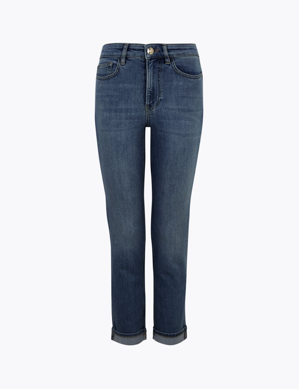 Slim Fit Turn Up Jeans With Stretch | M&S Collection | M&S