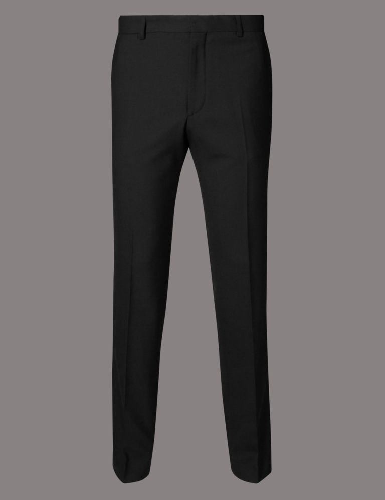 Slim Fit Twill Trousers with Wool 2 of 3