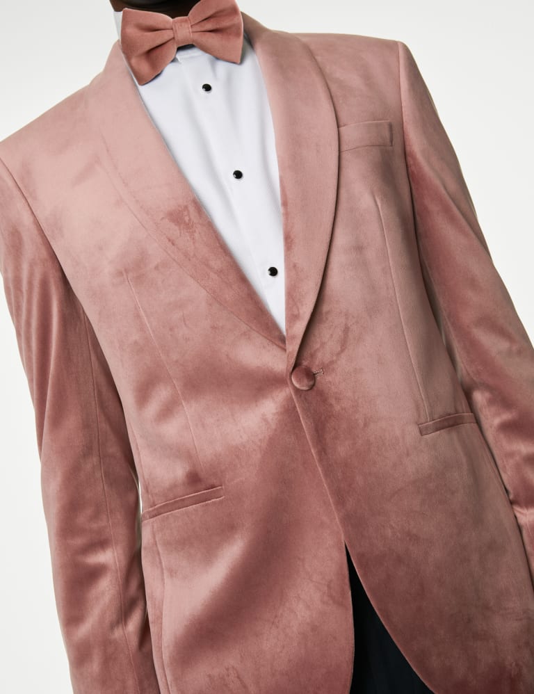 Slim Fit Velvet Jacket M S Collection M S