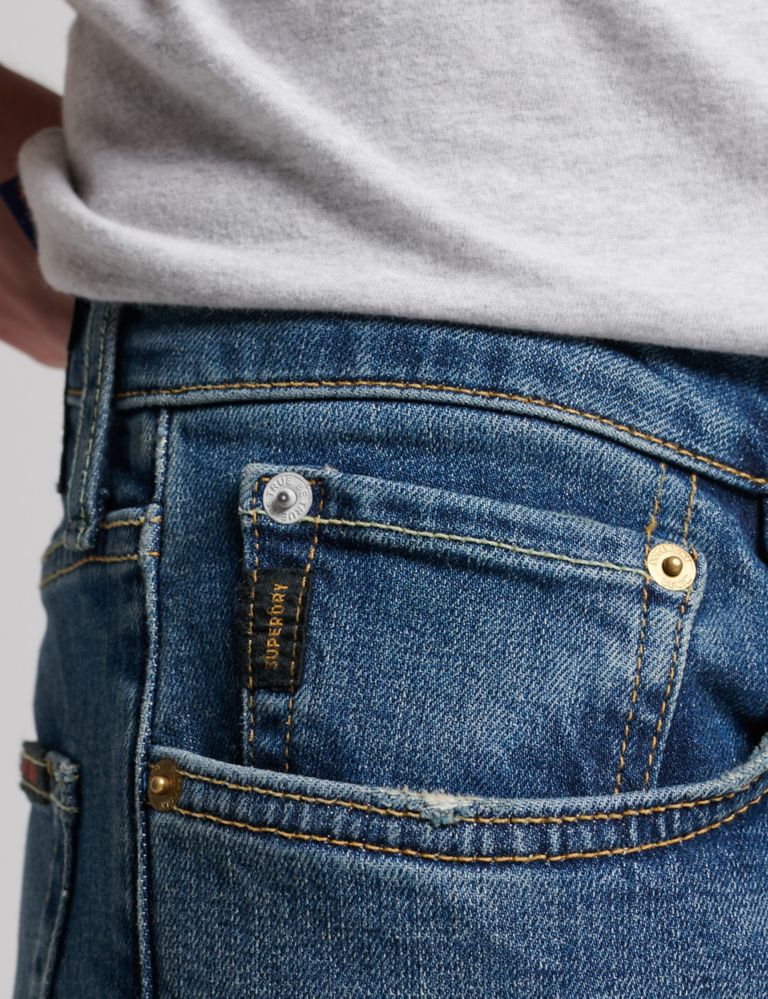 Slim Fit Vintage Wash 5 Pocket Jeans 3 of 6