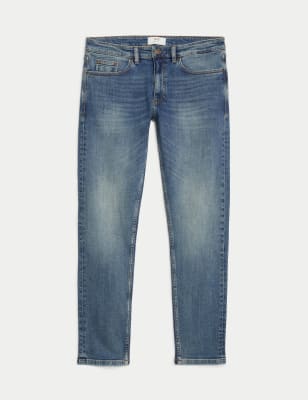 Slim Fit Vintage Wash Stretch Jeans M S Collection M S