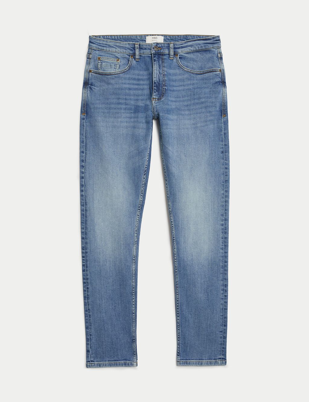 Slim Fit Vintage Wash Stretch Jeans 1 of 6