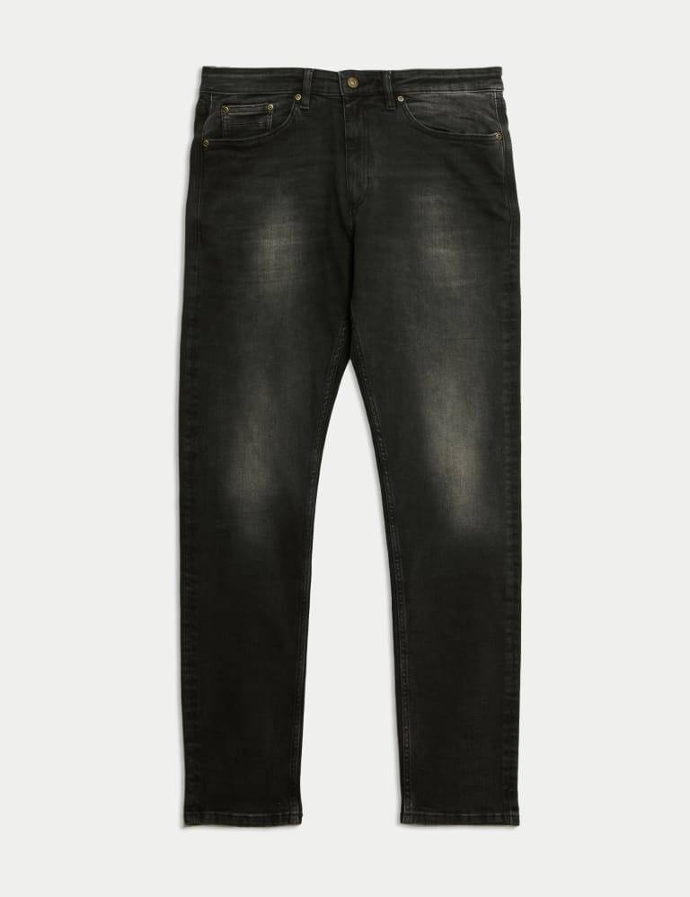 Slim Fit Vintage Wash Stretch Jeans M S Collection M S