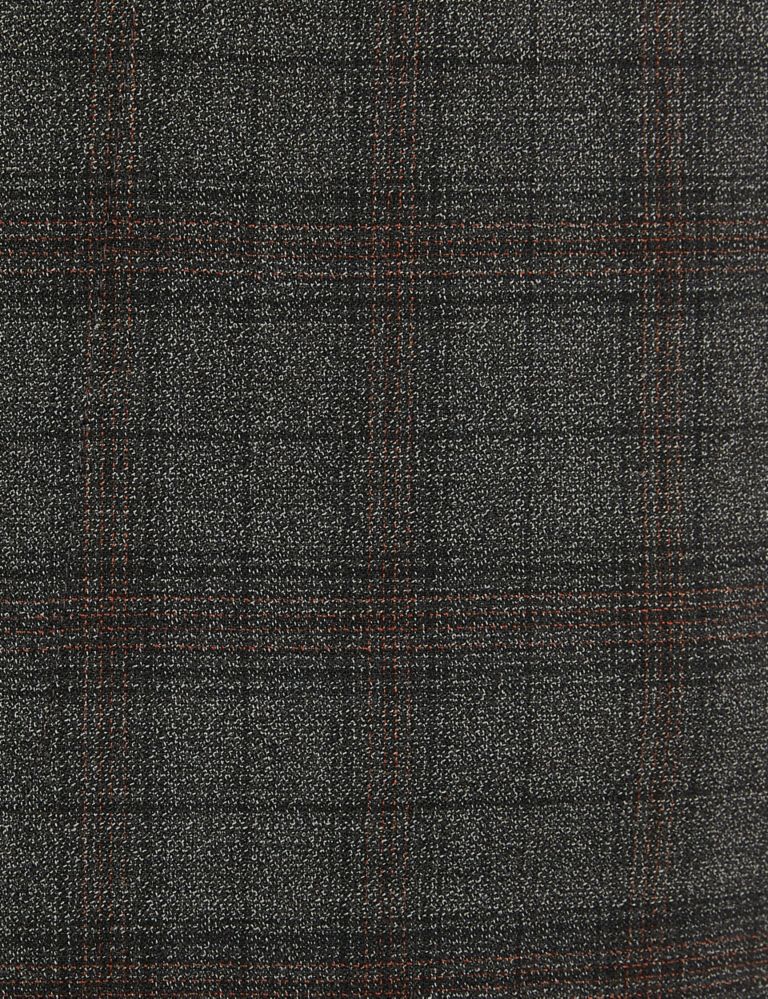 Slim Fit Wool Blend Checked Trousers 6 of 6