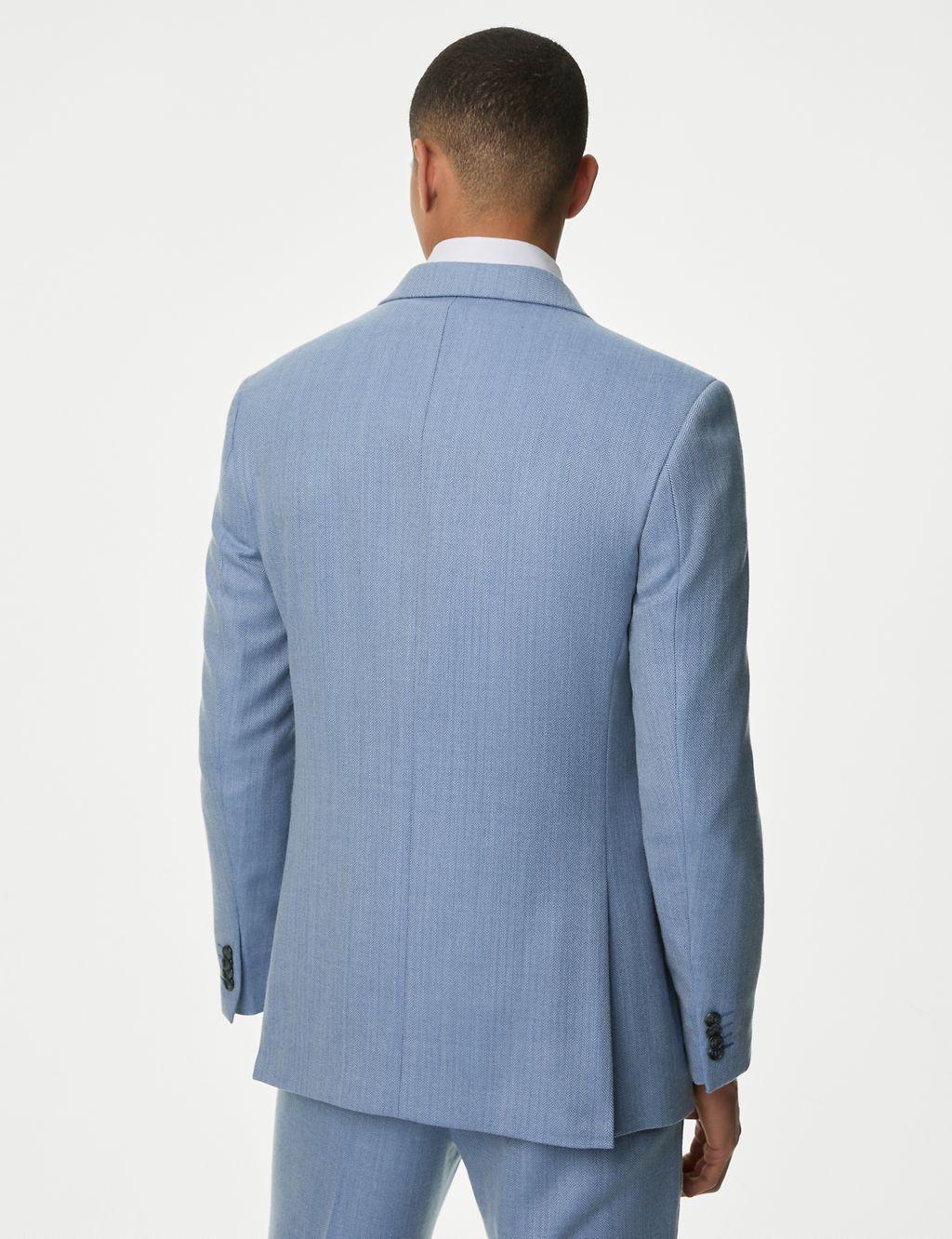Slim Fit Wool Blend Herringbone Suit Jacket 4 of 9