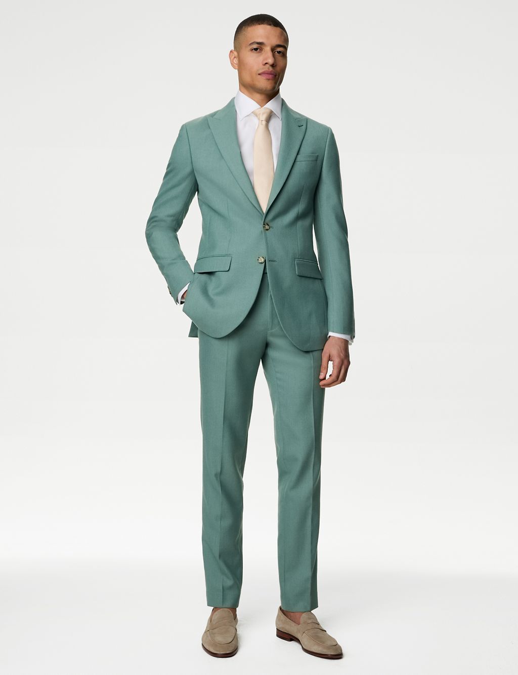 Slim Fit Wool Blend Suit Jacket 8 of 8
