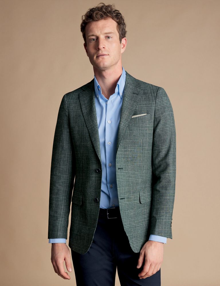 Slim Fit Wool Rich Check Jacket 1 of 6