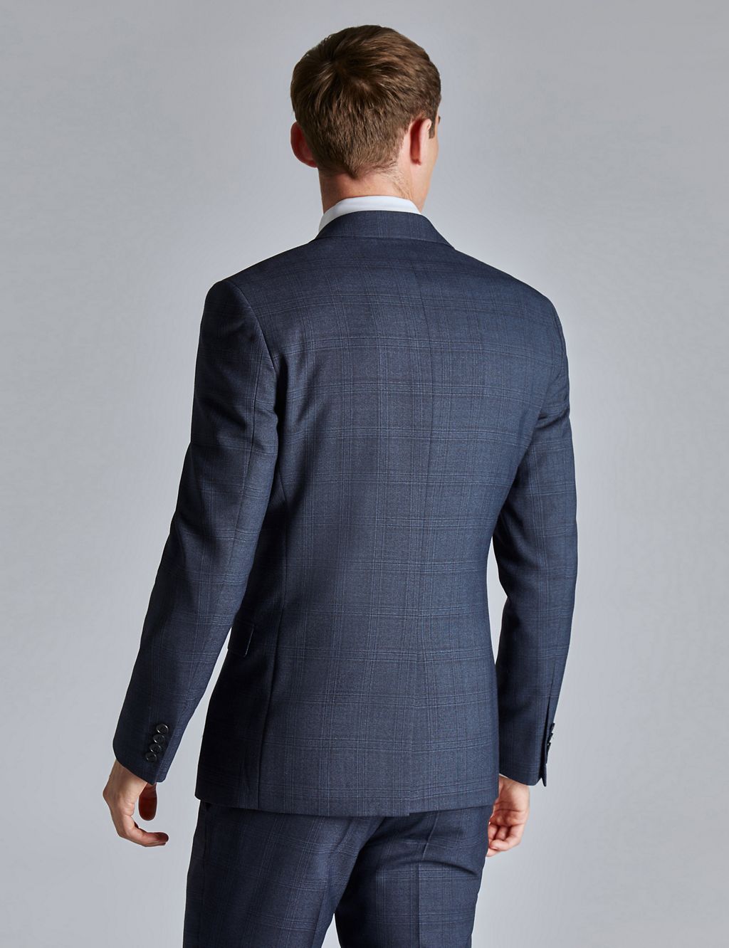 Slim Fit Wool Rich Textured Check Suit Jacket 6 of 7