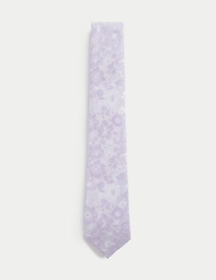 Slim Floral Tie, Pin & Pocket Square Set Image 2 of 4