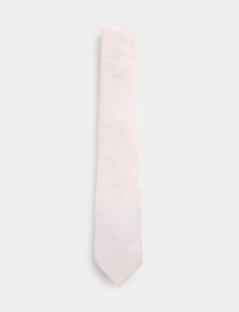 Slim Floral Tie, Pin & Pocket Square Set 2 of 4