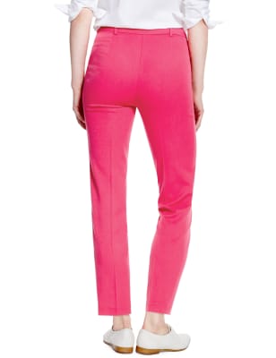 pink ankle grazer trousers