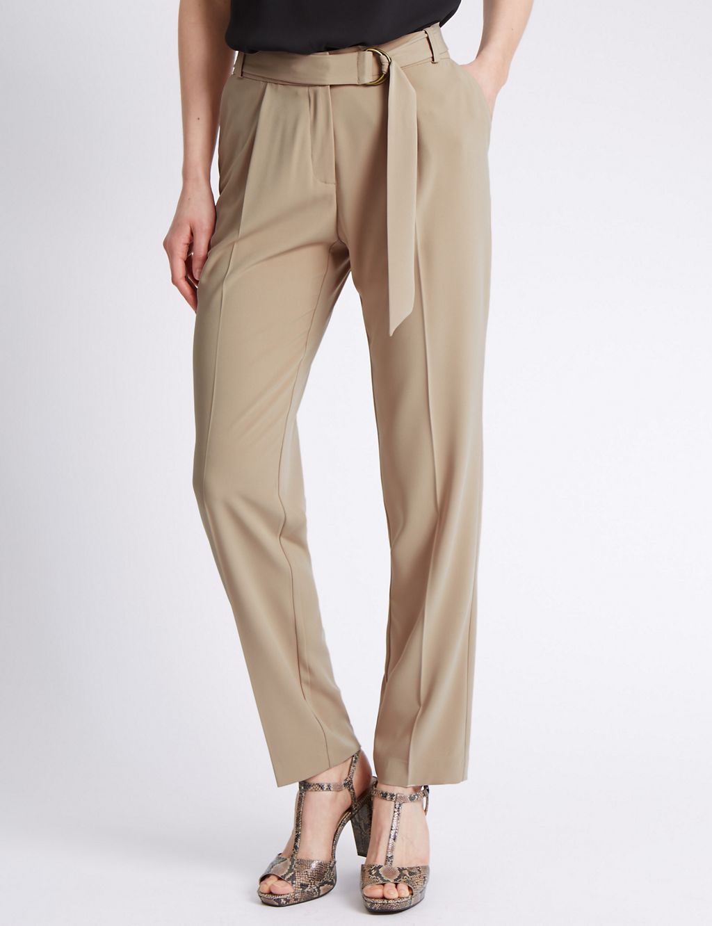 Slim Leg Belted Trousers 3 of 3
